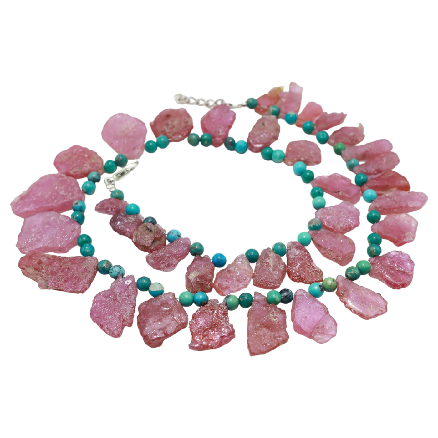 RUBY TURQUOISE BEADS NECKLACE