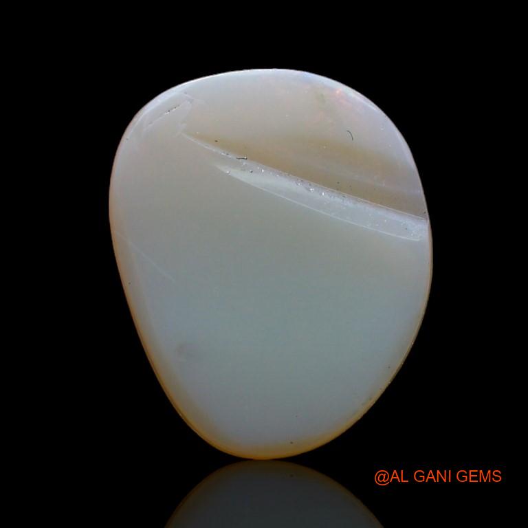 4.25 Cts Natural Australian Fire Opal Loose Gemstone Fancy Cabochon 15x13x3 mm A-1000