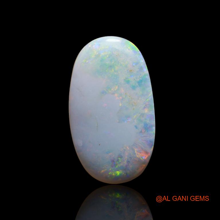 Natural Fire Opal Gemstone 16.45 Cts Loose Oval Cabochon From Australia 25x14x5 mm A-101