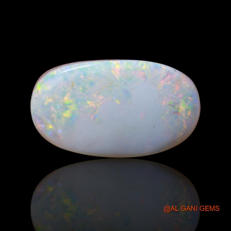 Natural Fire Opal Gemstone 16.45 Cts Loose Oval Cabochon From Australia 25x14x5 mm A-101