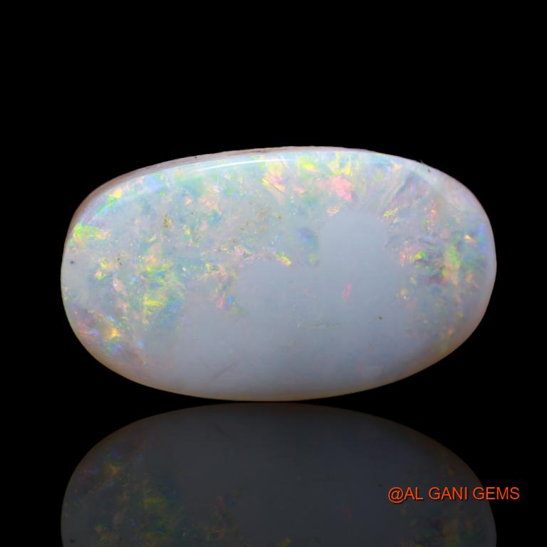 Natural Fire Opal Gemstone 16.45 Cts Loose Oval Cabochon From Australia 25x14x5 mm A-101