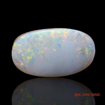 Natural Fire Opal Gemstone 16.45 Cts Loose Oval Cabochon From Australia 25x14x5 mm A-101