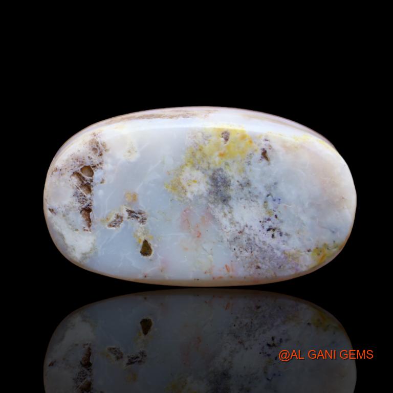 Natural Fire Opal Gemstone 16.45 Cts Loose Oval Cabochon From Australia 25x14x5 mm A-101