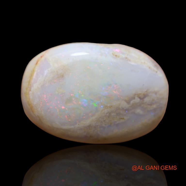 29.80 Cts Natural Australian Fire Opal Oval Cabochon Loose Gemstone For Jewelry 25x17x10 mm A-106