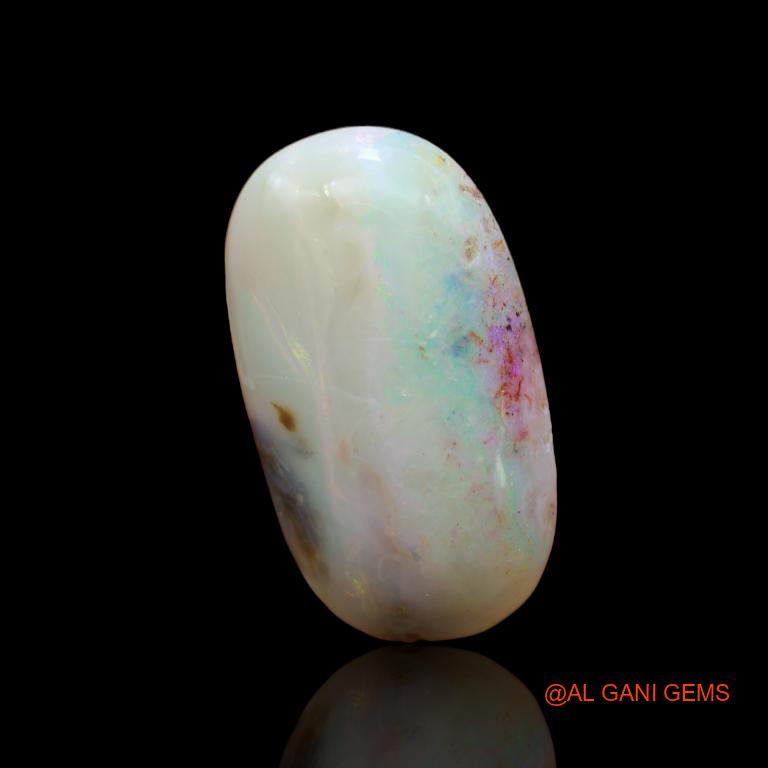 16.85 Cts Unheated Australian Fire Opal Loose Gemstone Oval Cabochon Natural 27x15x6 mm A-108