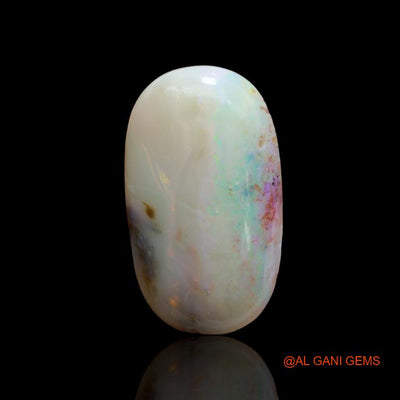 16.85 Cts Unheated Australian Fire Opal Loose Gemstone Oval Cabochon Natural 27x15x6 mm A-108