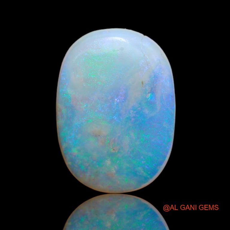 5.35 Cts Natural Australian Fire Opal Loose Gemstone Oval Cabochon 18x13x3 mm A-10