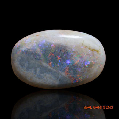 17.95 Cts Natural Australian Fire Opal Oval Cabochon Loose Gemstone For Jewelry 24x18x5 mm A-113