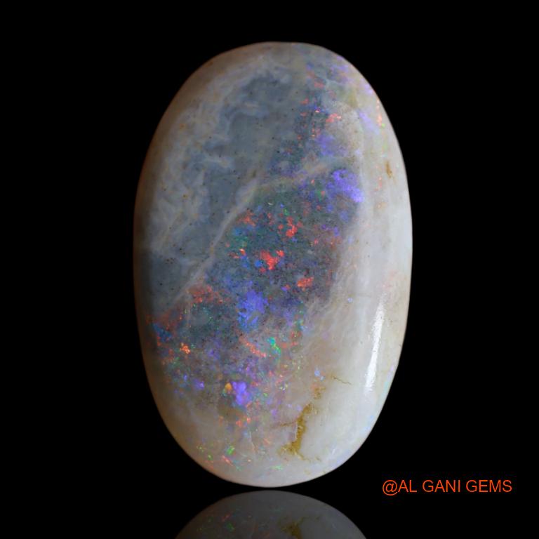 17.95 Cts Natural Australian Fire Opal Oval Cabochon Loose Gemstone For Jewelry 24x18x5 mm A-113