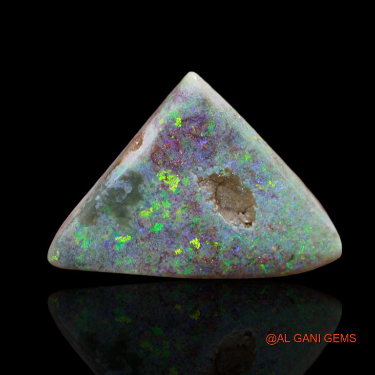 12.50 Cts Natural Australian Fire Opal Loose Gemstone Trillion Cabochon 24x17x5 mm A-118