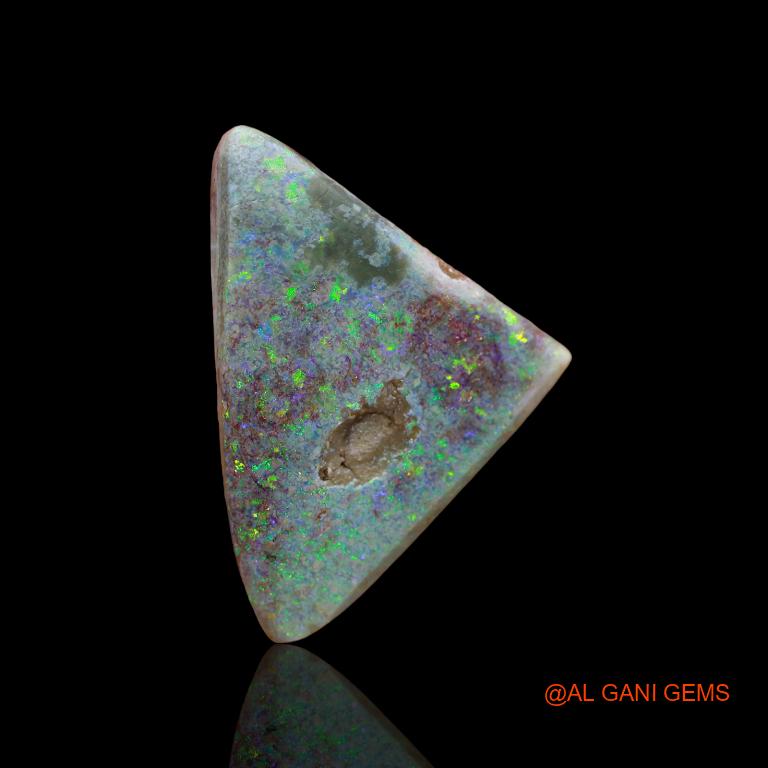12.50 Cts Natural Australian Fire Opal Loose Gemstone Trillion Cabochon 24x17x5 mm A-118