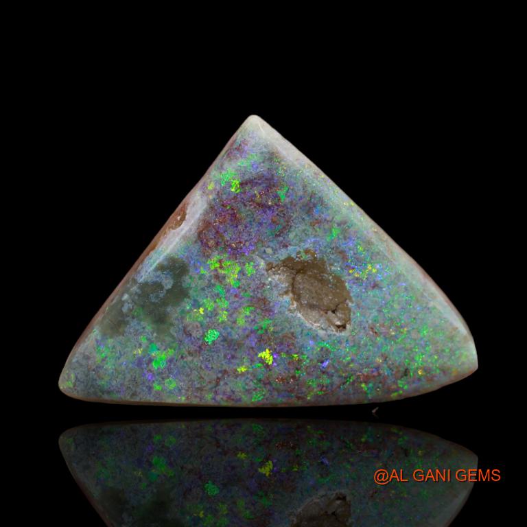 12.50 Cts Natural Australian Fire Opal Loose Gemstone Trillion Cabochon 24x17x5 mm A-118