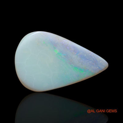 10.00 Cts Unheated Australian Fire Opal Loose Gemstone Pear Cabochon Natural 25x16x4 mm A-128