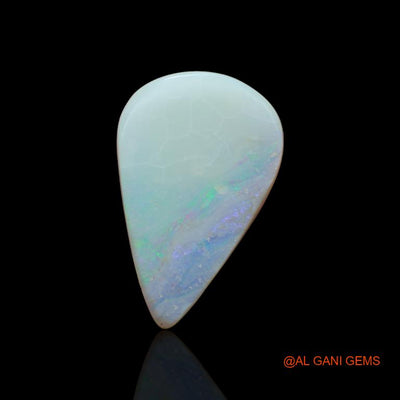 10.00 Cts Unheated Australian Fire Opal Loose Gemstone Pear Cabochon Natural 25x16x4 mm A-128