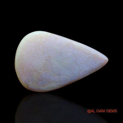 10.00 Cts Unheated Australian Fire Opal Loose Gemstone Pear Cabochon Natural 25x16x4 mm A-128