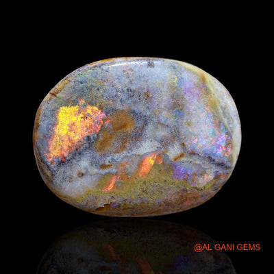 Natural Fire Opal Gemstone 50.45 Cts Loose Oval Cabochon From Australia 34x26x7 mm A-133
