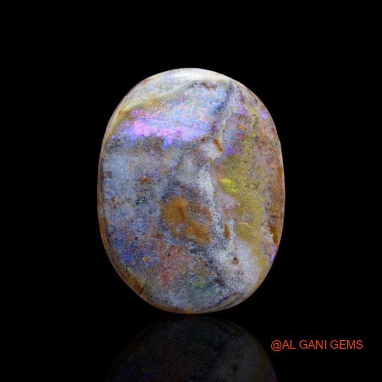 Natural Fire Opal Gemstone 50.45 Cts Loose Oval Cabochon From Australia 34x26x7 mm A-133
