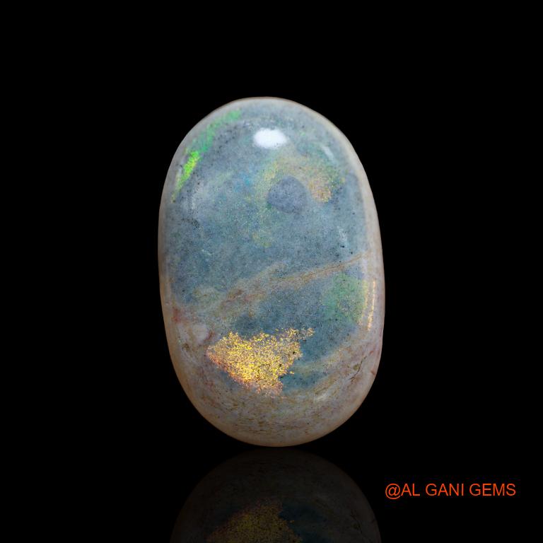 33.55 Cts Natural Australian Fire Opal Loose Gemstone Oval Cabochon 32x20x7 mm A-135