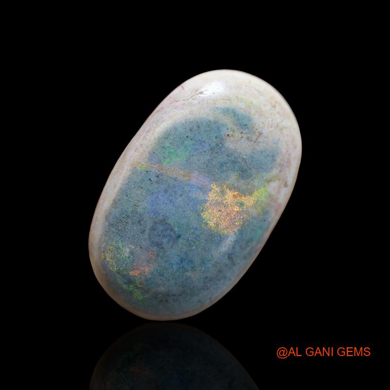 33.55 Cts Natural Australian Fire Opal Loose Gemstone Oval Cabochon 32x20x7 mm A-135