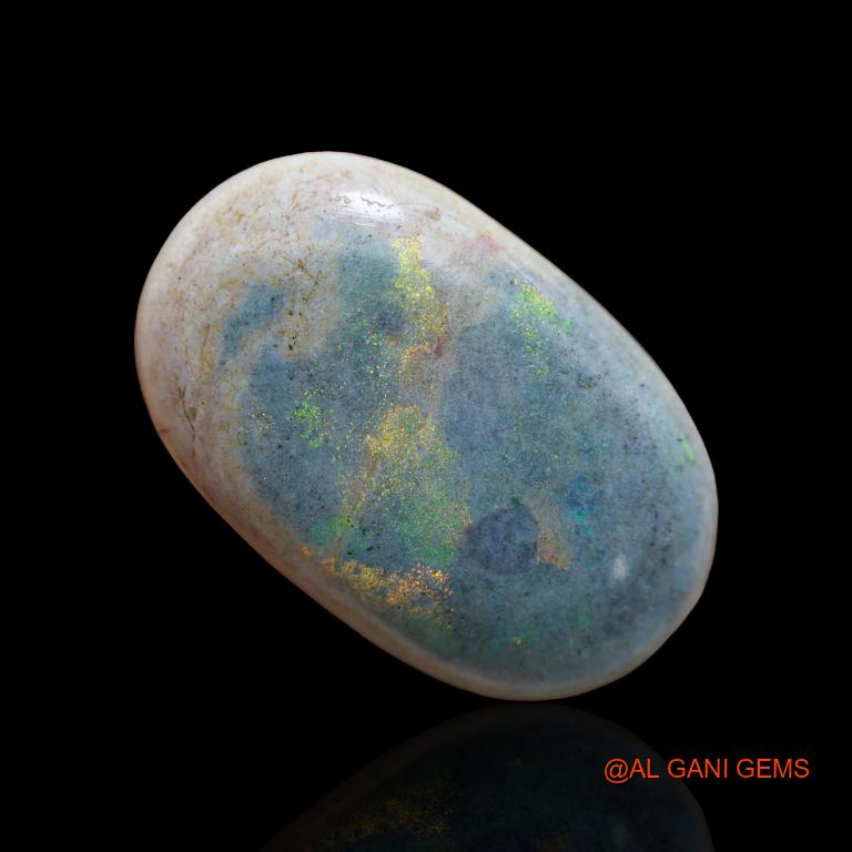33.55 Cts Natural Australian Fire Opal Loose Gemstone Oval Cabochon 32x20x7 mm A-135