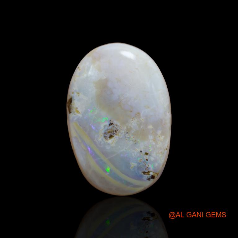 41.30 Cts Natural Australian Fire Opal Oval Cabochon Loose Gemstone For Jewelry 34x23x8 mm A-136