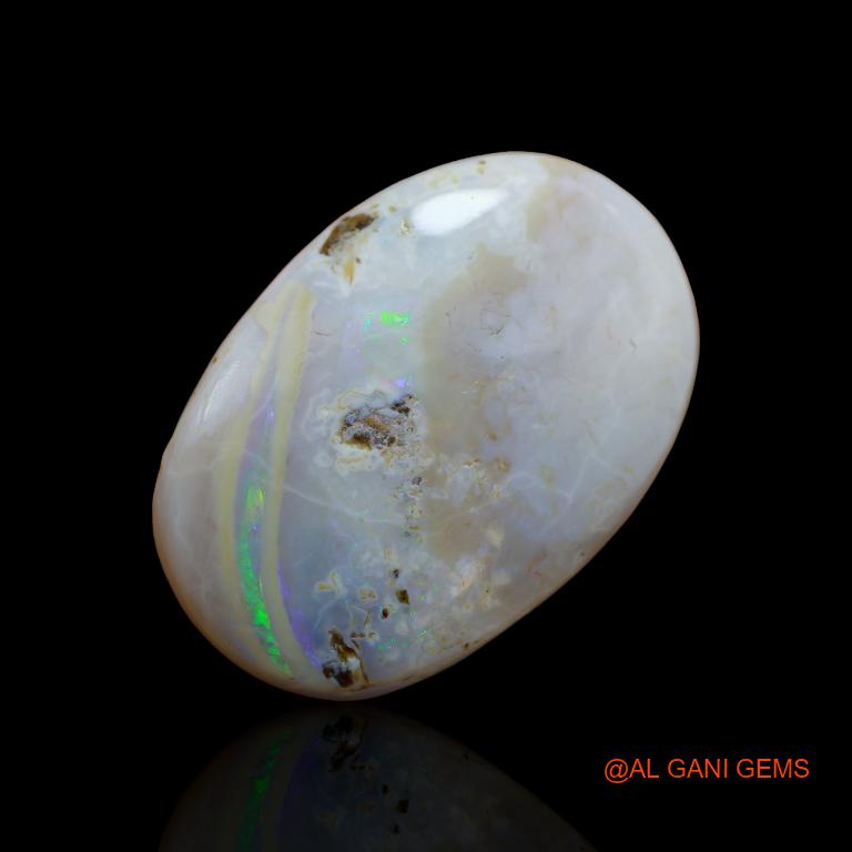 41.30 Cts Natural Australian Fire Opal Oval Cabochon Loose Gemstone For Jewelry 34x23x8 mm A-136