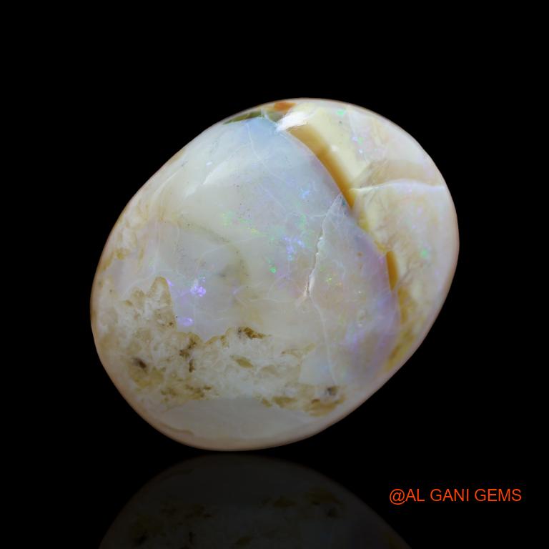 47.80 Cts Natural Australian Fire Opal Oval Cabochon Loose Gemstone For Jewelry 29x24x11 mm A-138