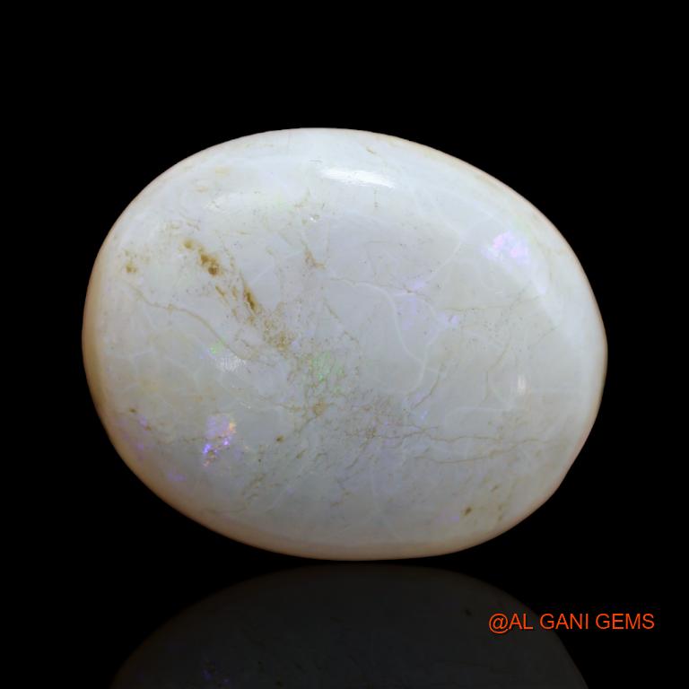 Natural Untreated Fire Opal Loose Gemstone Oval Cabochon From Australia 36.20 Cts 25x20x10 mm A-140