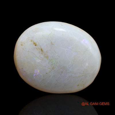 Natural Untreated Fire Opal Loose Gemstone Oval Cabochon From Australia 36.20 Cts 25x20x10 mm A-140