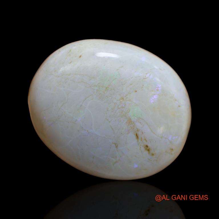 Natural Untreated Fire Opal Loose Gemstone Oval Cabochon From Australia 36.20 Cts 25x20x10 mm A-140