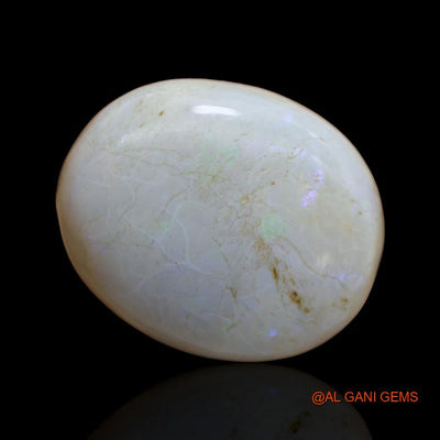 Natural Untreated Fire Opal Loose Gemstone Oval Cabochon From Australia 36.20 Cts 25x20x10 mm A-140