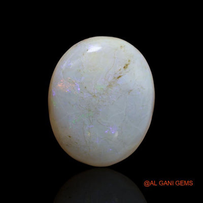 Natural Untreated Fire Opal Loose Gemstone Oval Cabochon From Australia 36.20 Cts 25x20x10 mm A-140