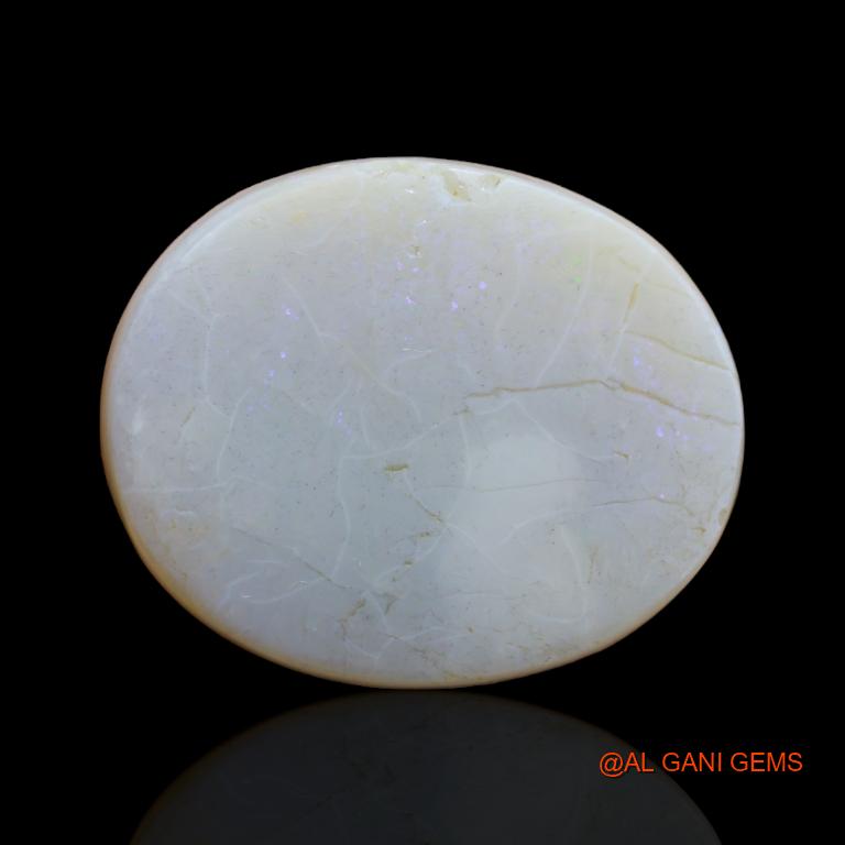 Natural Untreated Fire Opal Loose Gemstone Oval Cabochon From Australia 36.20 Cts 25x20x10 mm A-140