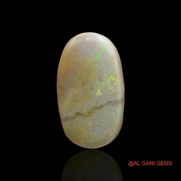 63.30 Cts Natural Australian Fire Opal Loose Gemstone Oval Cabochon 37x22x9 mm A-141