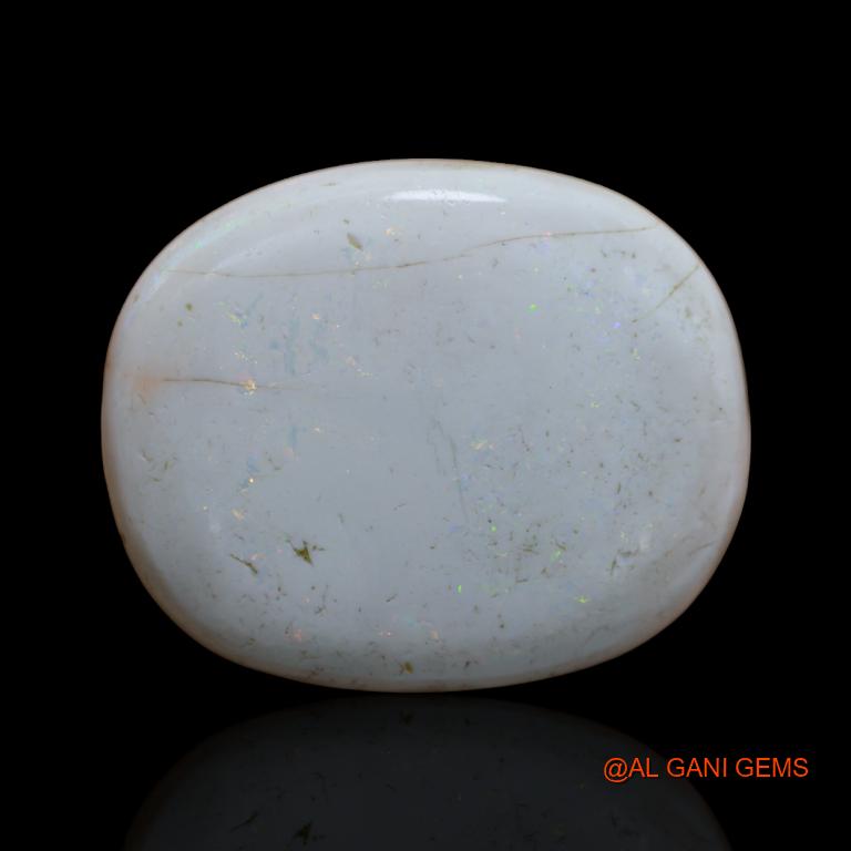 Natural Fire Opal Gemstone 51.35 Cts Loose Oval Cabochon From Australia 33x27x8 mm A-142