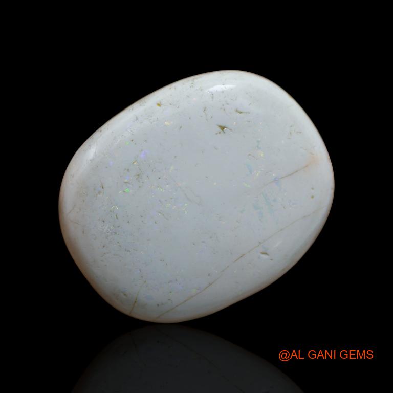Natural Fire Opal Gemstone 51.35 Cts Loose Oval Cabochon From Australia 33x27x8 mm A-142