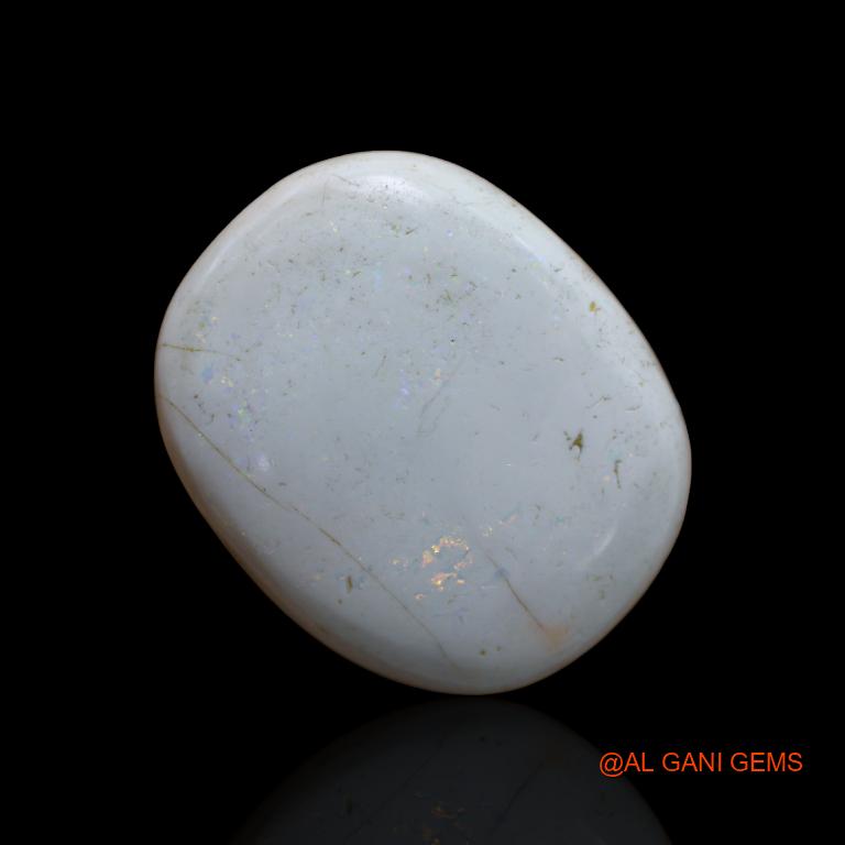 Natural Fire Opal Gemstone 51.35 Cts Loose Oval Cabochon From Australia 33x27x8 mm A-142