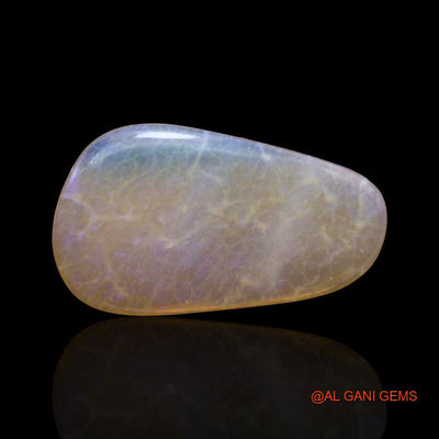 Natural Fire Opal Gemstone 32.15 Cts Loose Fancy Cabochon From Australia 40x22x2 mm A-149