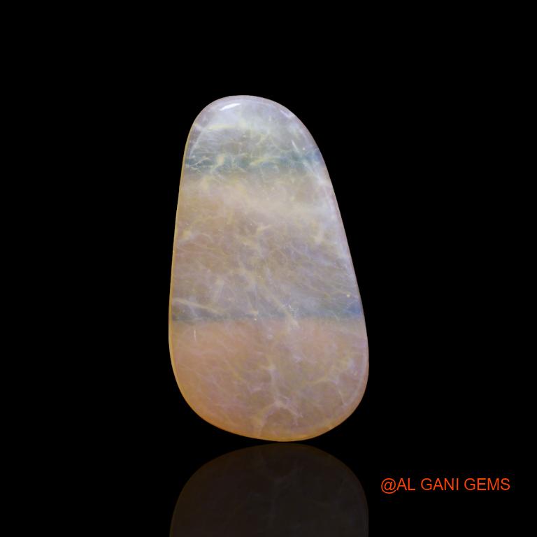 Natural Fire Opal Gemstone 32.15 Cts Loose Fancy Cabochon From Australia 40x22x2 mm A-149