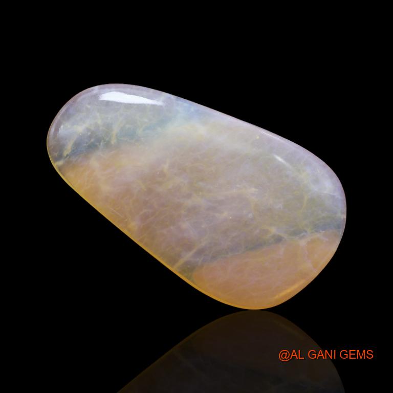Natural Fire Opal Gemstone 32.15 Cts Loose Fancy Cabochon From Australia 40x22x2 mm A-149