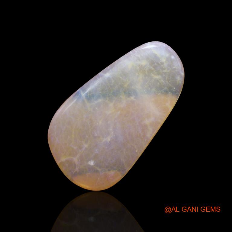 Natural Fire Opal Gemstone 32.15 Cts Loose Fancy Cabochon From Australia 40x22x2 mm A-149