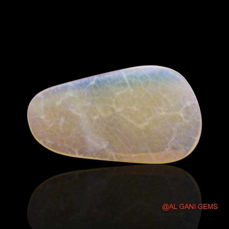 Natural Fire Opal Gemstone 32.15 Cts Loose Fancy Cabochon From Australia 40x22x2 mm A-149