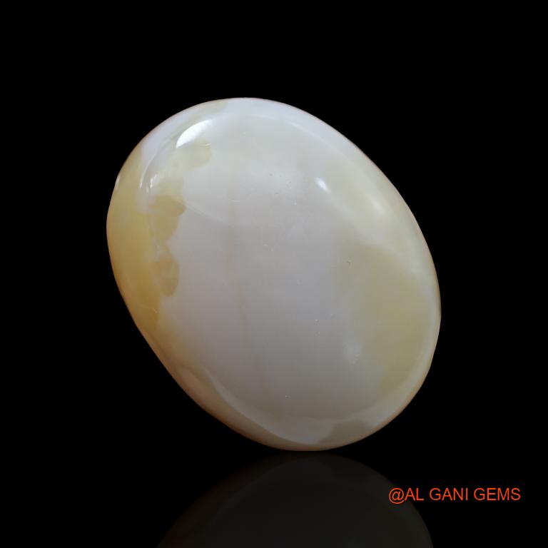 Natural Fire Opal Gemstone 110.00 Cts Loose Oval Cabochon From Australia 38x30x9 mm A-150