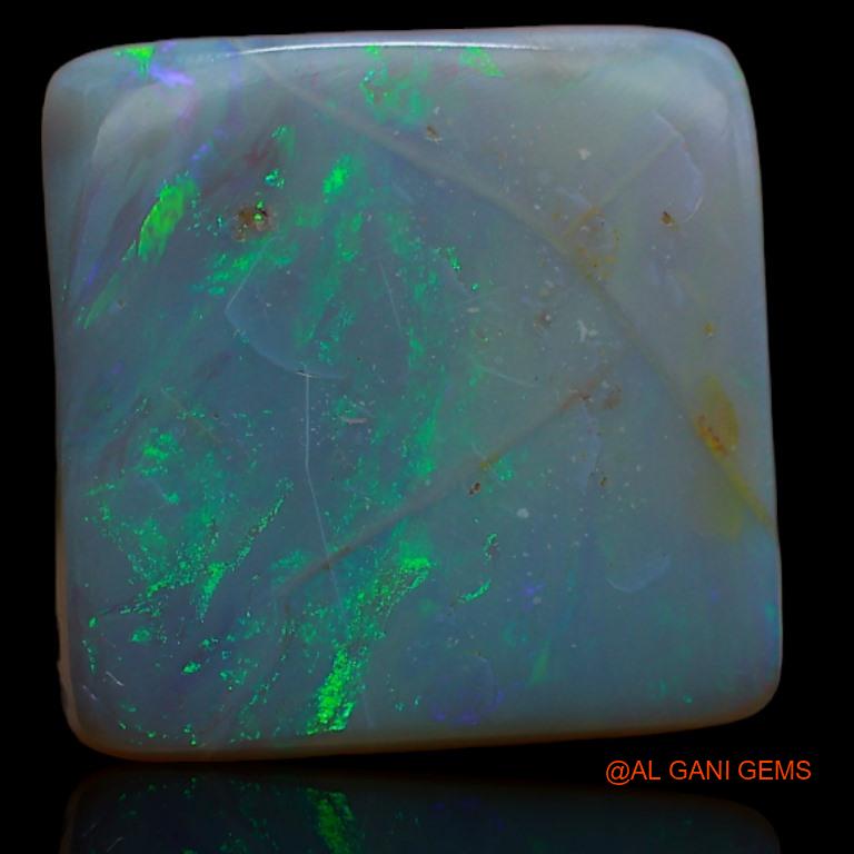 12.00 Cts Natural Australian Fire Opal Loose Gemstone Square Cabochon 15x14x6 mm A-155