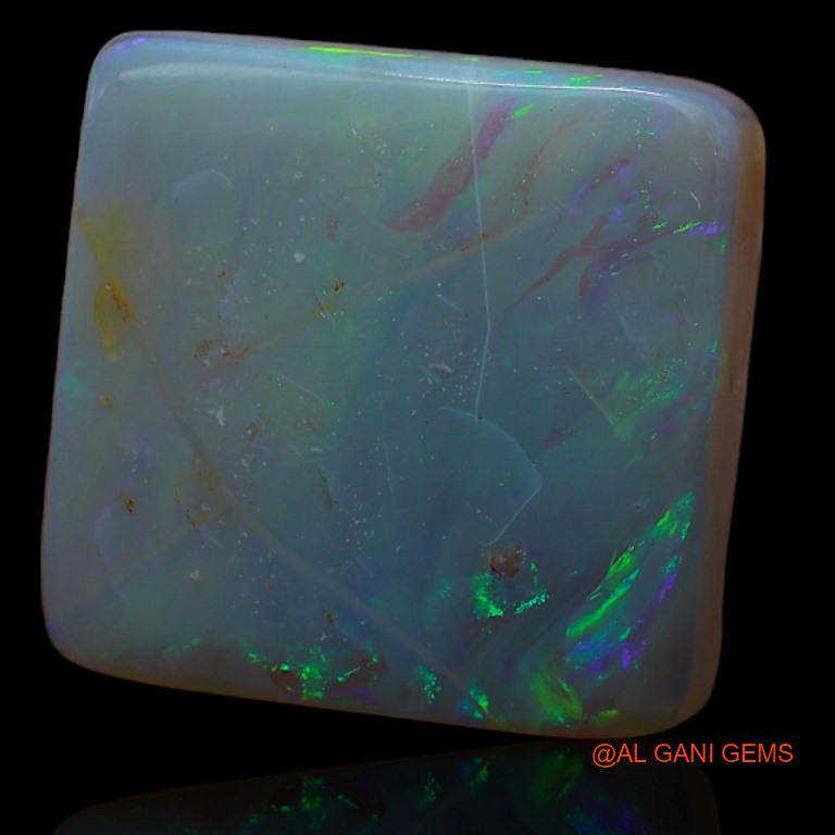 12.00 Cts Natural Australian Fire Opal Loose Gemstone Square Cabochon 15x14x6 mm A-155