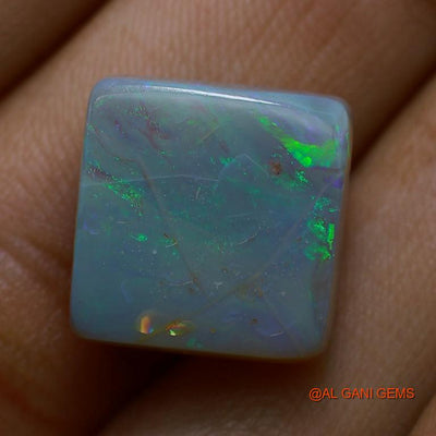 12.00 Cts Natural Australian Fire Opal Loose Gemstone Square Cabochon 15x14x6 mm A-155