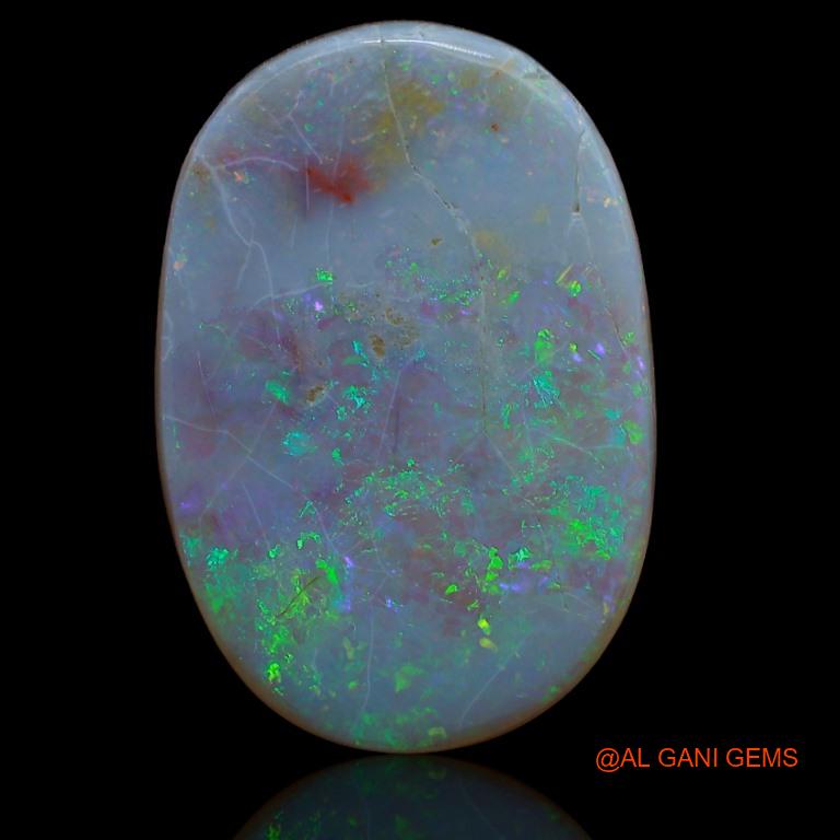 14.00 Cts Natural Australian Fire Opal Loose Gemstone Oval Cabochon 24x17x4 mm A-157