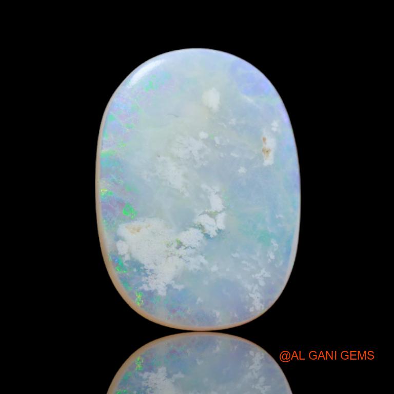 Natural Fire Opal Gemstone 6.35 Cts Loose Oval Cabochon From Australia 19x14x3 mm A-15