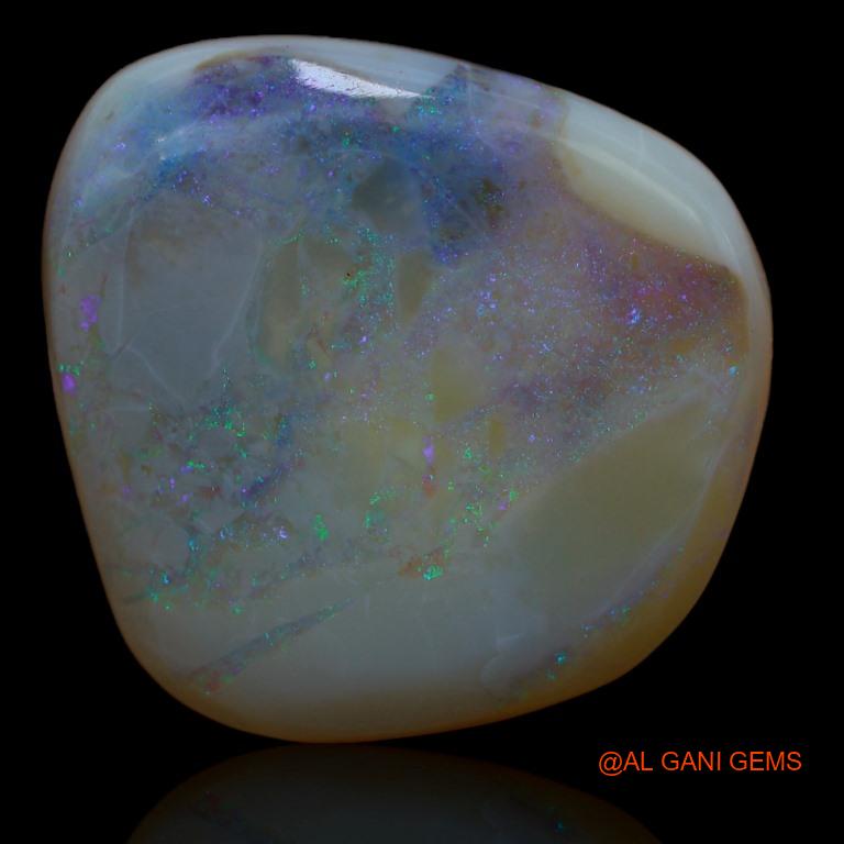 Natural Untreated Fire Opal Loose Gemstone Oval Cabochon From Australia 34.90 Cts 25x24x8 mm A-161