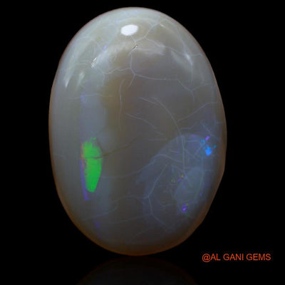 52.00 Cts Unheated Australian Fire Opal Loose Gemstone Oval Cabochon Natural 32x23x10 mm A-163